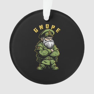 Ornamento Gnope Garden Gnome Funny Agente Militar Gardenny