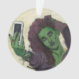 Ornamento Goblin Girl Phone Selfie Fantasy Arylic Ornament