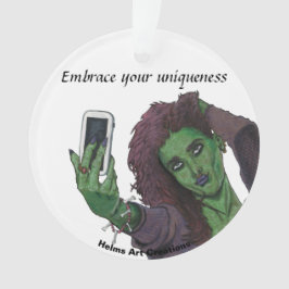 Ornamento Goblin Girl Selfie Fantasy Art Arnaïlic Ornament