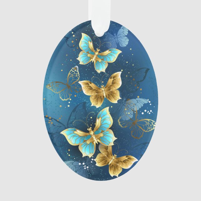 Ornamento Golden butterflies (Frente)