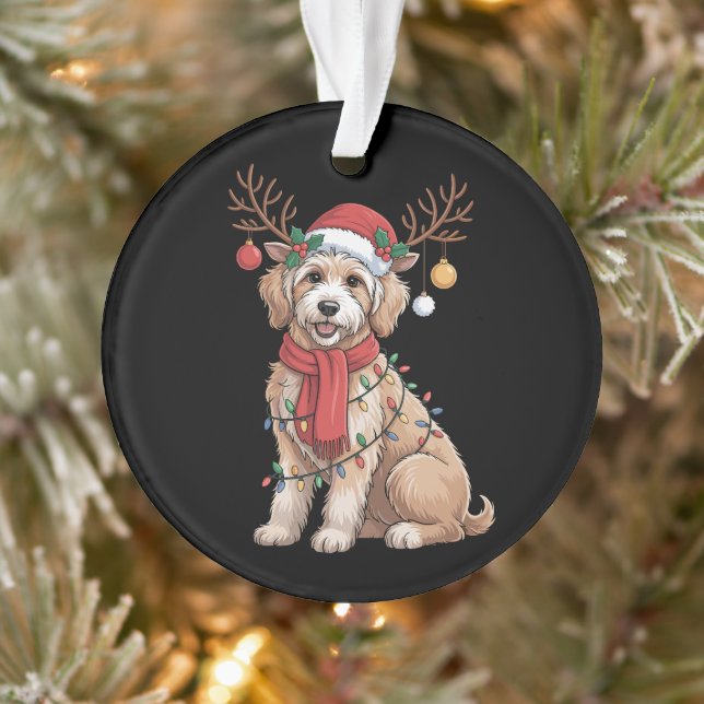 Ornamento Golden Doodle Gorgeous Reindeer Christmas Tree  (Árvore)