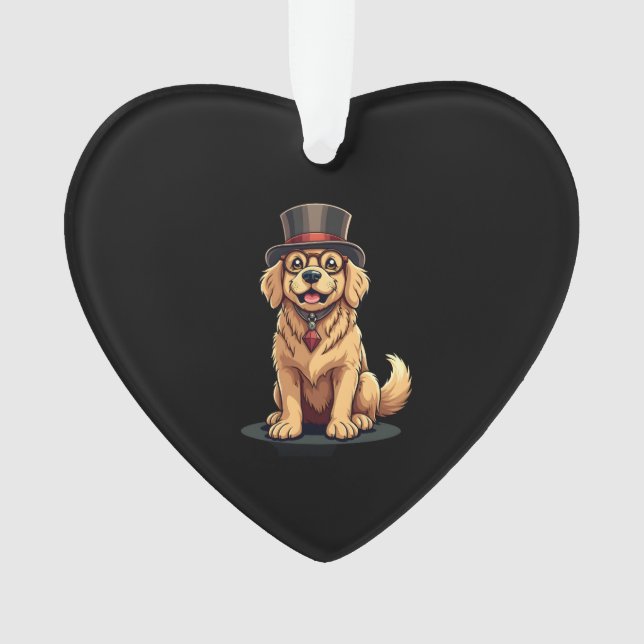 Ornamento Golden Retriever Lover Dog Golden Retrievers Top H (Frente)
