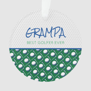 Ornamento Golf Ball Tee GRAMPA O Melhor Golfista Verde