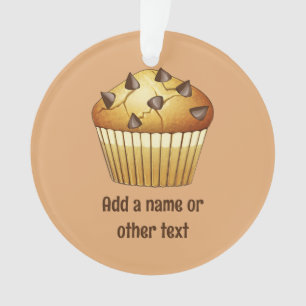 Ornamento Gráfico Chip Muffin Chocolate - Texto em ambos os