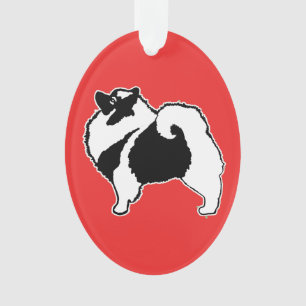 Ornamento Gráficos Keeshond - Arte de Cachorro Original