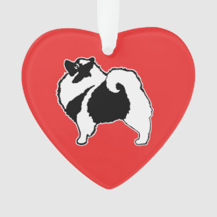 Ornamento Gráficos Keeshond - Arte de Cachorro Original
