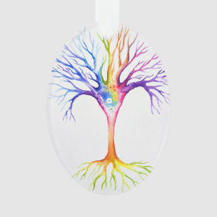 Ornamento Grande árvore neuronal colorida