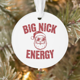 Ornamento Grande Nick Energy Engraçado Papais noeis rudes Pi