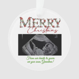 Ornamento Grandma Christmas Ornament With a Baby Sonogram