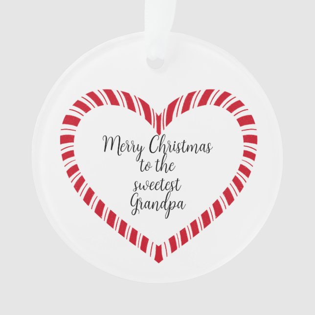 Ornamento Grandpa Christmas Tree Sweetest  (Frente)