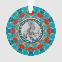 Gratidão Aqua Teal Mandala Palavras Personalizadas