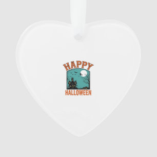Ornamento Grave Engravura Feliz Halloween Casa Assombrada De