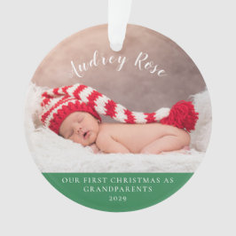 Ornamento Green| Our First Christmas Grandparents | Photo