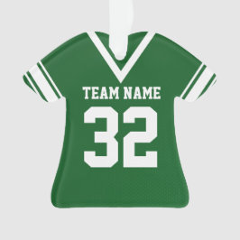 Ornamento Green Uniform de Futebol Jersey com foto
