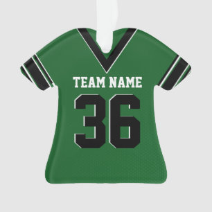 Ornamento Green Uniform de Futebol Jersey com foto
