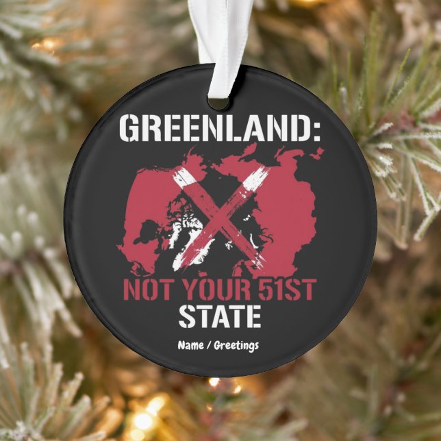 Ornamento Greenland Sovereignty Not Your 51st State Arctic  (Árvore)