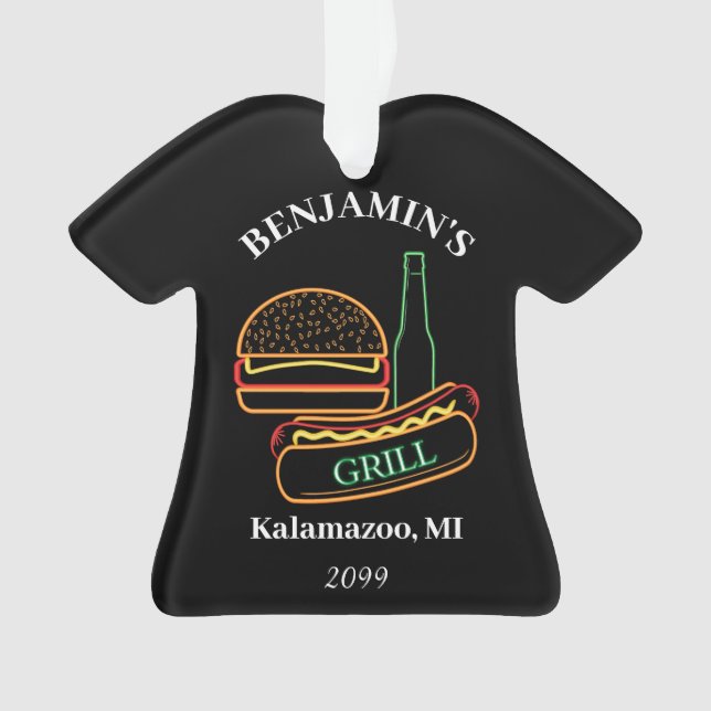 Ornamento Grelha de quintal com ursos quentes (Frente)