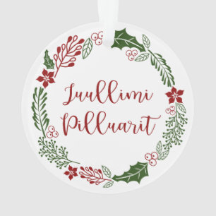 Ornamento Groenlândia Merry Christmas Wreath Juullimi Pillu