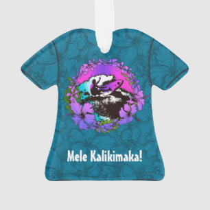 Ornamento Groovy Havaiian Surfer 1960 - Camisa Retro-Aloha