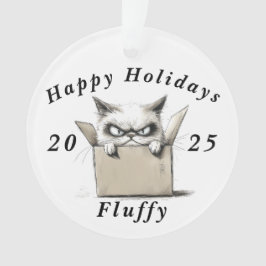 Ornamento Grumpy Cat sarcasmo Feliz Natal