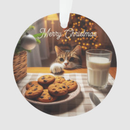 Ornamento Guias de Gato Bonito a Alcançar para o Natal dos B