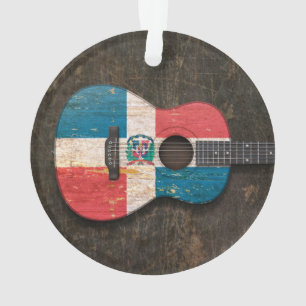 Ornamento Guitarra acústica riscada da bandeira da República