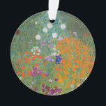 Ornamento Gustav Klimt Flower Garden Cottage Nature<br><div class="desc">Uma bela pintura de jardim - esta é uma pintura clássica de Gustav Klimt,  chamada Jardim de Algodão,  ou Jardim Bauergarten,  1907,  que é um close up de um jardim floral,  uma pintura floral colorida.</div>