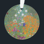 Ornamento Gustav Klimt Flower Garden Cottage Nature<br><div class="desc">Uma bela pintura de jardim - esta é uma pintura clássica de Gustav Klimt,  chamada Jardim de Algodão,  ou Jardim Bauergarten,  1907,  que é um close up de um jardim floral,  uma pintura floral colorida.</div>