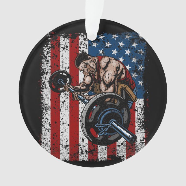 Ornamento Gym da onda do pregador do Weightlifter (Frente)