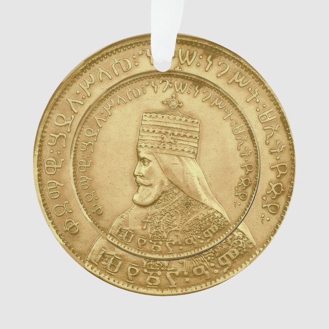 Ornamento Haile Selassie Jah Rastafari Reggae Rasta Roots  (Frente)