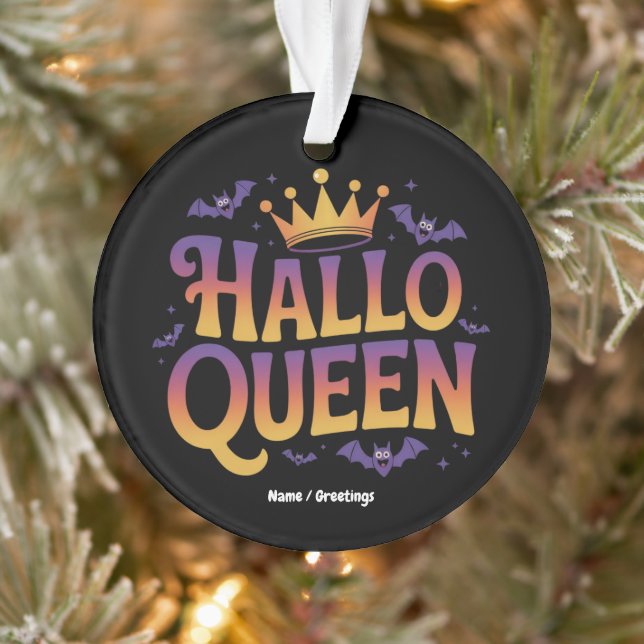 Ornamento Halloqueen Bat Women Fumam Crown Seu Spooky (Árvore)