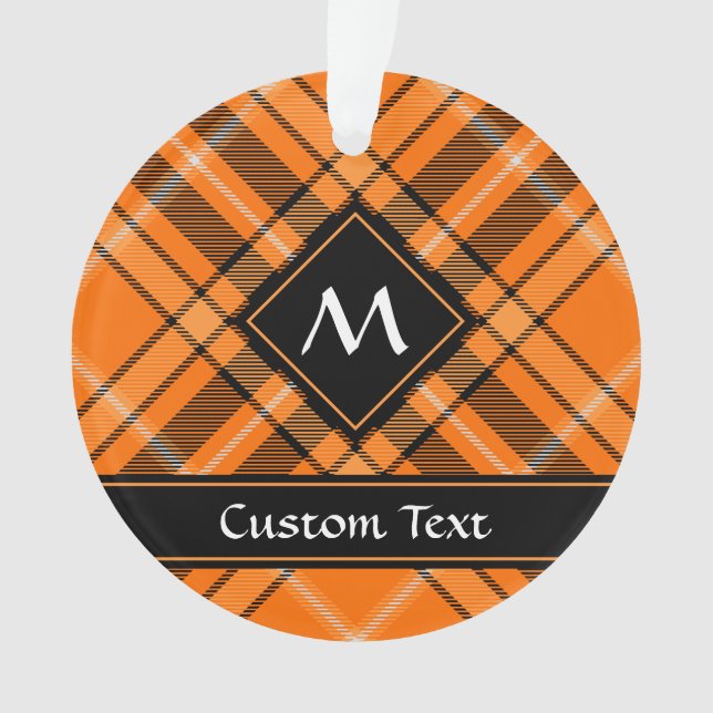 Ornamento Halloween Orange Tartan (Frente)