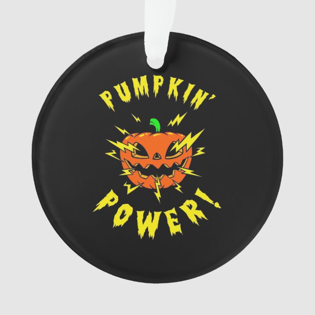 Ornamento Halloween Pumpkin Power (Frente)