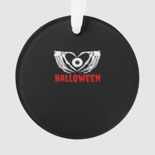 Ornamento Halloween - Skeleton Mãos Coração