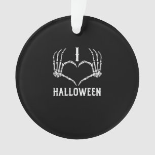 Ornamento Halloween Skeleton Mãos Corações Mulheres Bonitas