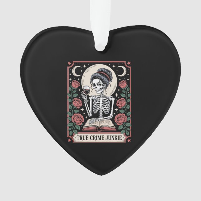 Ornamento Halloween True Crime Junkie Tarot Card (Frente)