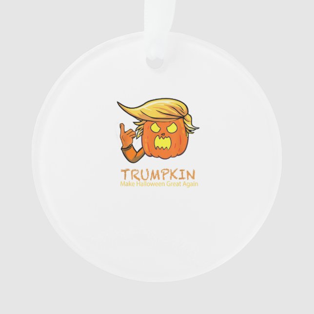 Ornamento Halloween Trumpkin Engraçado - Design de Figurino  (Frente)