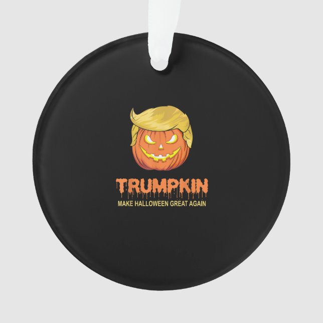 Ornamento Halloween Trumpkin - Faça o Excelente de Halloween (Frente)