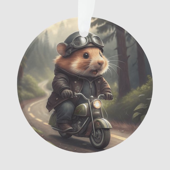 Ornamento Hamster Biker (Frente)