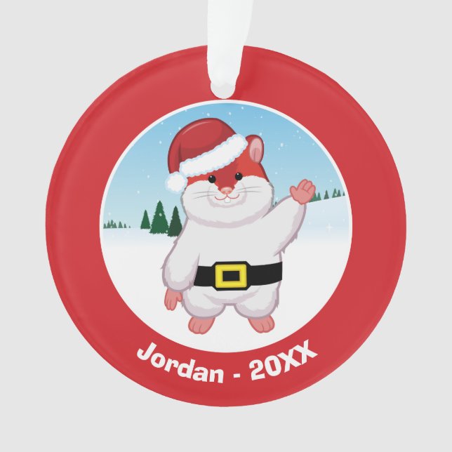 Ornamento Hamster do Natal (Frente)