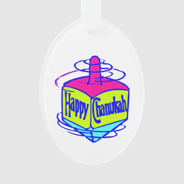 Ornamento Hanukkah Dreidel (Frente)