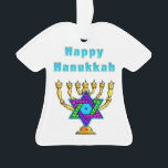 Ornamento Hanukkah feliz<br><div class="desc">Boas festas e tenha um ano novo maravilhoso!</div>