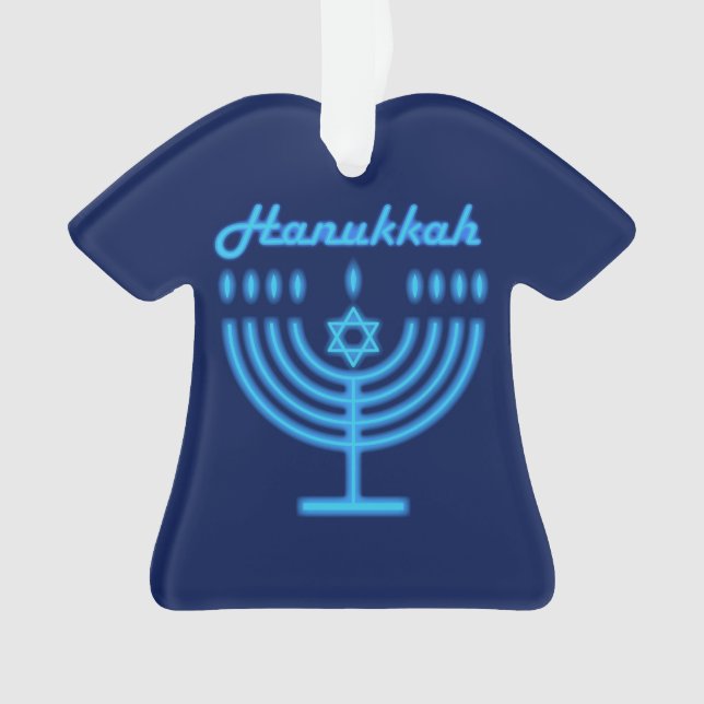 Ornamento Hanukkiah Happy Hanukkah Holiday Menorah (Frente)