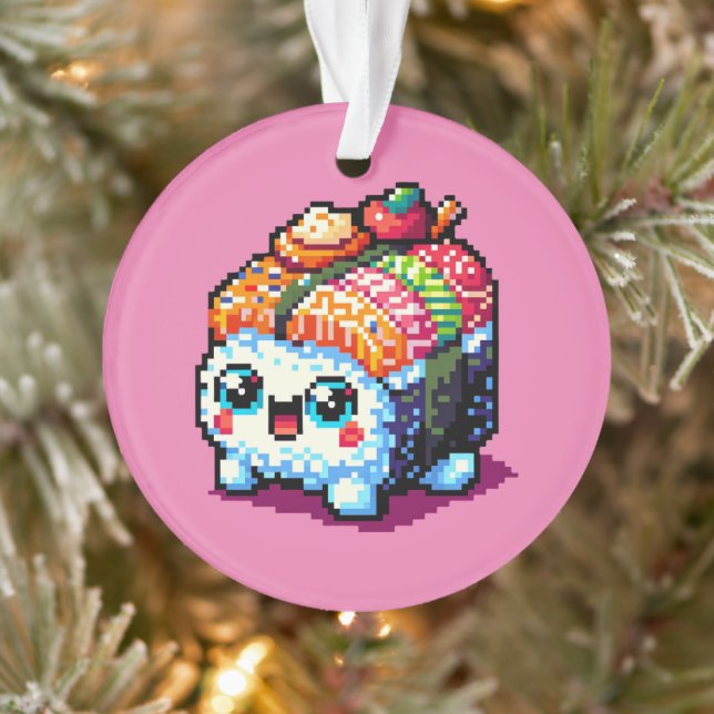 Ornamento Happy Sushi Roll - Comida Japonesa com Pinças (Árvore)