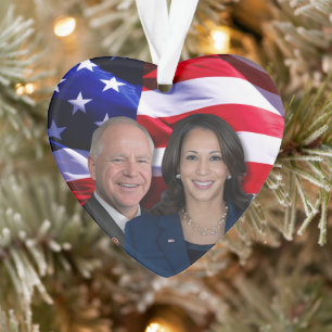 Ornamento Harris Waltz Foto 2024 - Kamala Harris Tim Waltz