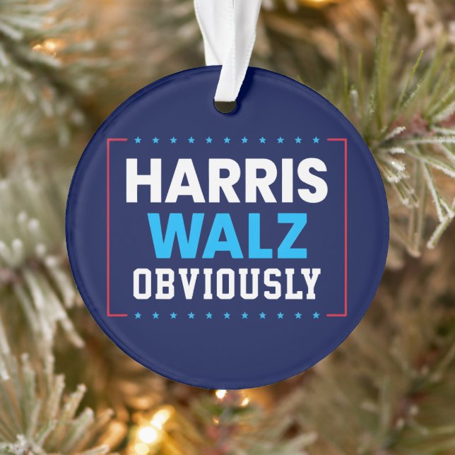 Ornamento Harris Walz 2024 Obviamente (Árvore)