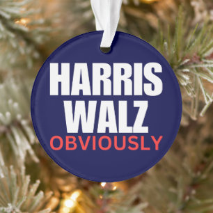 Ornamento Harris Walz OBVIAMENTE Harris Walz 2024 Obviamen