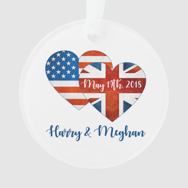Ornamento Harry & Meghan Wedding, 19 de maio de 2018 (Frente)