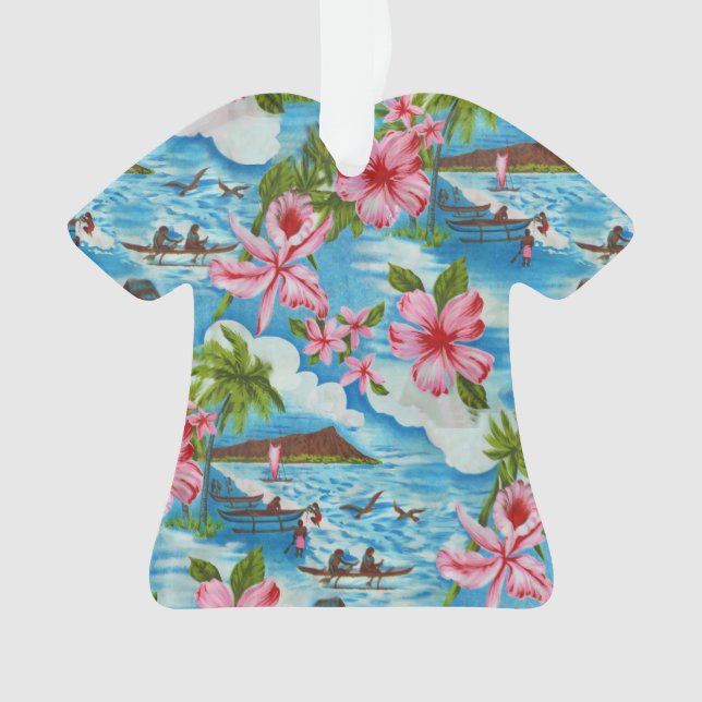 Ornamento Havaiana Cena Aloha Camisa (Frente)