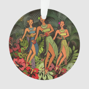Ornamento Hawaii Aloha Palm Hula Art Design